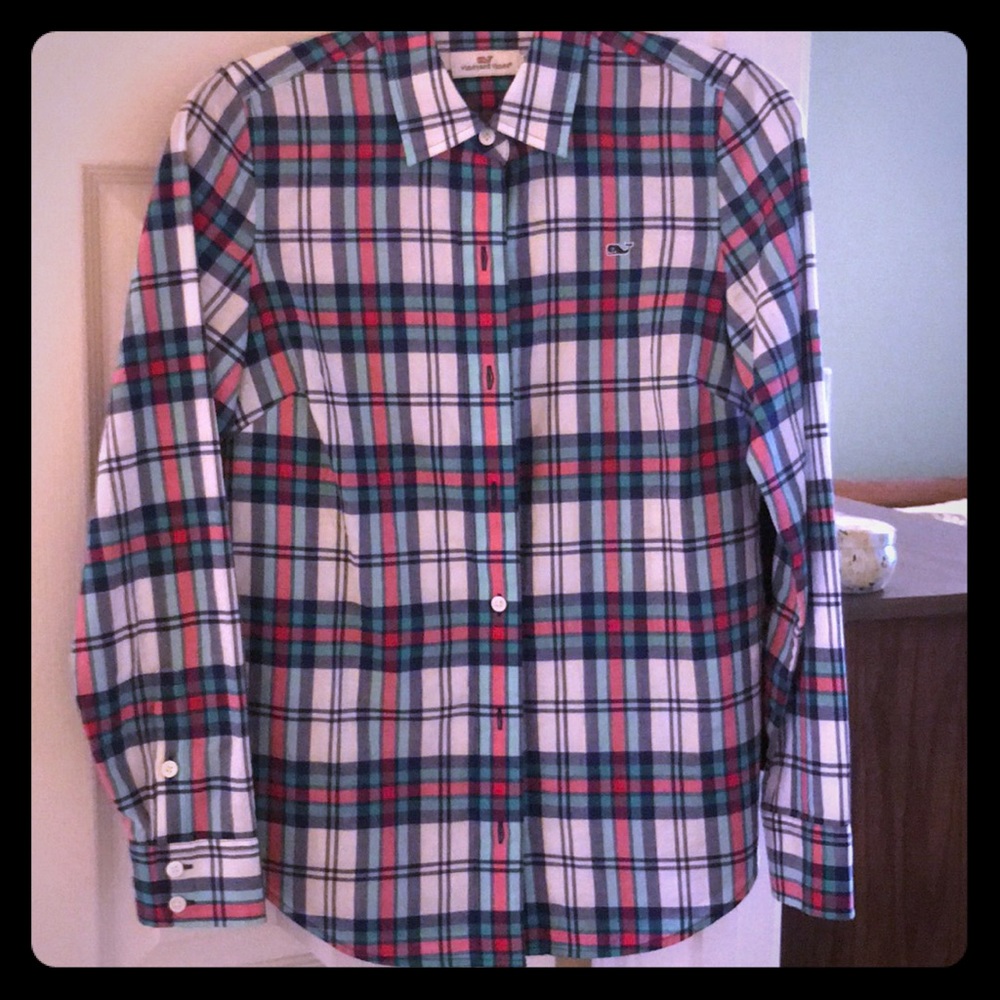 Vineyard Vines Striped Button Down Collared Shirt - image 1